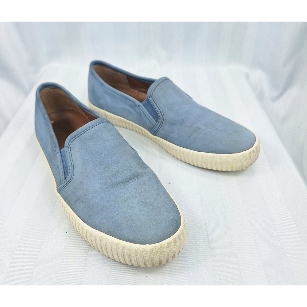 Frye Ivy Slip On Aqua Blue Leather Sneakers Womens 6.5‎ M Low Top